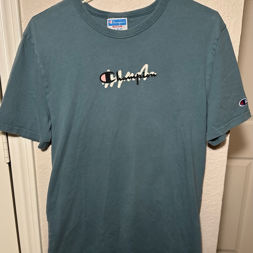 Champion Men's Teal Short Sleeve Tee Size M